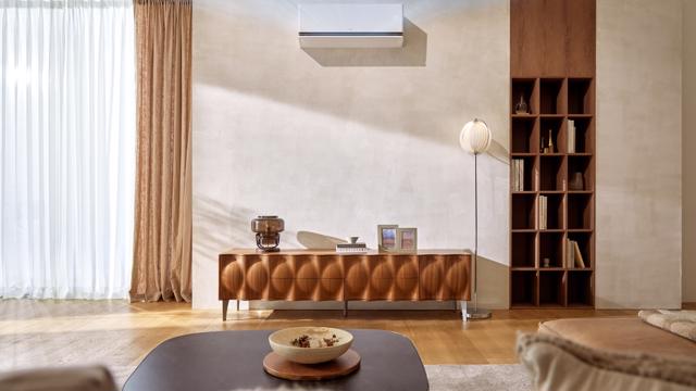 Residential Air Conditioner S3nm091l1ca 2025 White Jpg Lifestyle A01 With Wind